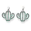 Brass Micro Pave Cubic Zirconia Pendants KK-N257-71P-1