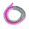 Transparent Painted Glass Beads Strands X1-DGLA-A034-T1mm-A06-5