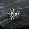 Retro 316 Stainless Steel Tree of Life Finger Rings FIND-PW0020-09B-3