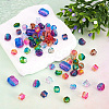 Craftdady 260Pcs 13 Colors Two Tone Transparent Spray Painted Acrylic Corrugated Beads ACRP-CD0001-01-13