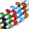 Mushroom Handmade Lampwork Beads Strands X-LAMP-R116-03A-1