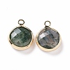 Natural Moss Agate Charms G-C023-04-2