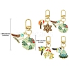 Birds Theme Alloy Enamel Pendant Decoration KEYC-YW00153-01-3