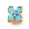 Brass Micro Pave Cubic Zirconia Beads KK-D356-03B-G-1