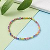 Sparkling Glass Beaded Stretch Bracelet for Women BJEW-JB07664-01-2