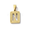 304 Stainless Steel Alphabet Pendants STAS-S152-01G-N-1