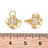 Rack Plating Brass Micro Pave Clear Cubic Zirconia Charms KK-Z064-17G-3