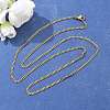 Unisex PVD Vacuum Plating 304 Stainless Steel Curb Chain/Twisted Chain Necklaces X-STAS-D0002-34G-4