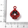 Spray Painted Alloy Pendants PALLOY-S038-07B-3