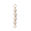Natural Cultured Freshwater Pearl Potato Beaded Connector Charms PALLOY-JF03702-1