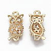 Brass Micro Pave Cubic Zirconia Pendants X-KK-S359-026-RS-2