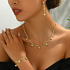 Sweetheart Brass Heart Design Jewelry Set for Date Night and Everyday Wear QJ5071-4