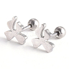 Tarnish Resistant 201 Stainless Steel Barbell Cartilage Earrings EJEW-R147-06-1