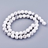 Natural Howlite Round Bead Strands X-G-I107-8mm-2