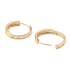 Brass Cubic Zirconia Hoop Earrings EJEW-D078-21KCG-2