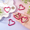 5Pcs Zinc Alloy Spring Gate Rings FIND-TA0009-73H-6