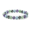 12Pcs 12 Styles Constellation Mixed Gemstone Round Beaded Stretch Bracelet Sets BJEW-JB10910-3