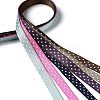 18 Yards 6 Colors Polyester Polka Dot Ribbon SRIB-C001-B05-3