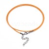 Waxed Cotton Cord Necklace Making MAK-S034-023-3