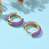 Ion Plating(IP) Enamel Hoop Earrings EJEW-G344-02G-3