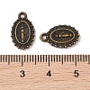 Oval Tibetan Style Alloy Charms TIBEP-D090-AB-NR-3