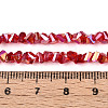 Electroplate Transparent Glass Beads Strands GLAA-N021-4mm-08-4