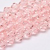 Imitate Austrian Crystal Bicone Glass Beads Strands LS-GLAA-F029-4x4mm-15-1