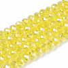 Electroplate Glass Beads Strands X-EGLA-A034-T6mm-B21-1