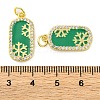 Christmas Series Brass Micro Pave Cubic Zirconia Pendants KK-S401-03G-C-2