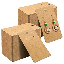 Kraft Paper Single Earring Display Cards with Hanging Hole X-PW-WG89837-03