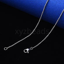 Non-Tarnish 304 Stainless Steel Curb Chain Necklace NJEW-S420-001B-P