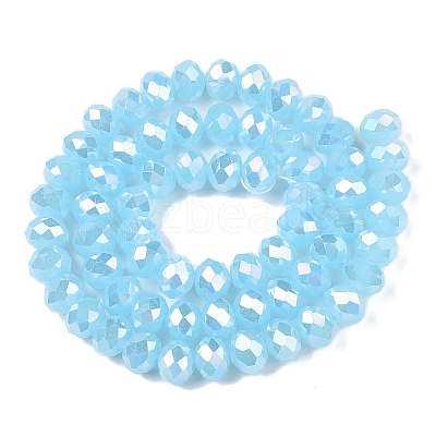Electroplate Glass Beads Strands LS-EGLA-A044-J8mm-B04-1