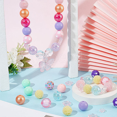17 Style Mixed Style Acrylic & Resin Beads Sets OACR-PH0004-03-1