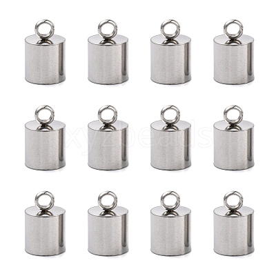 Tarnish Resistant Smooth Surface 201 Stainless Steel Cord Ends STAS-R063-96-1