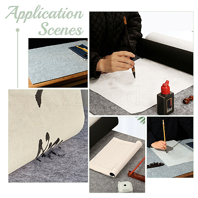 Felt Desk Pad Mat for Painting and Calligraphy AJEW-WH0504-97A-1