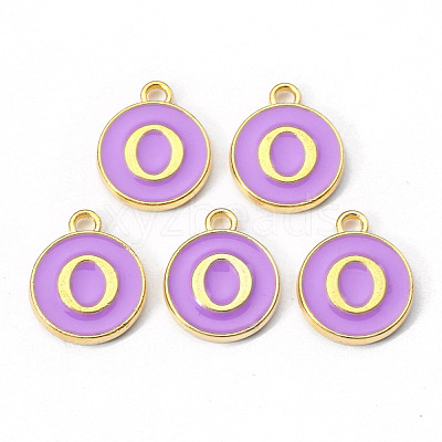 Golden Plated Alloy Enamel Charms X-ENAM-S118-10O-1
