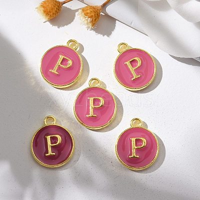 Golden Plated Alloy Enamel Charms ENAM-S118-08P-1