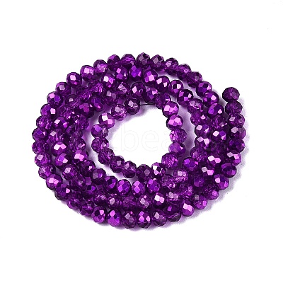 Transparent Electroplate Glass Beads Strands LS-EGLA-Q131-01A-09-1