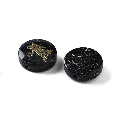 Dyed Black Synthetic Turquoise Beads G-F775-B09-1