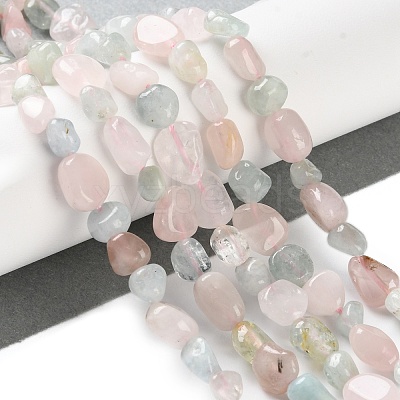 Natural Morganite Beads Strands G-P497-01C-57-1