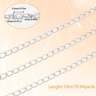 10M Aluminium Curb Chains CHA-SC0001-03S-1
