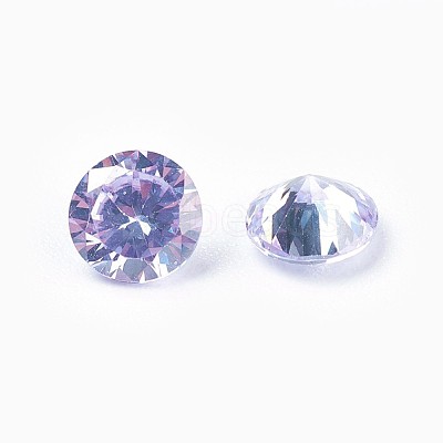 Cubic Zirconia Pointed Back Cabochons ZIRC-WH0001-B03-1
