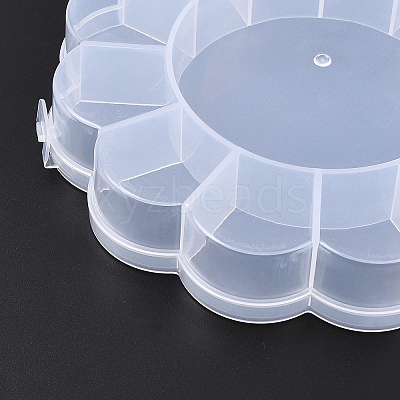 (Defective Closeout Sale: Scratched) Flower Plastic Bead Storage Containers CON-XCP0002-65-1