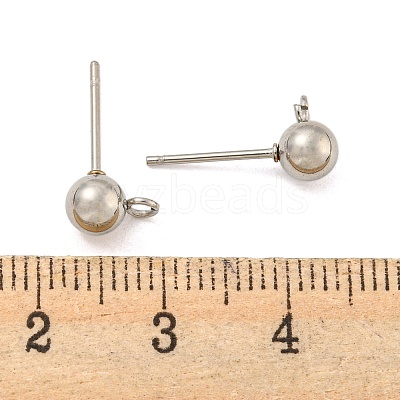 Non-Tarnish 304 Stainless Steel Stud Earring Findings STAS-O004-10C-P-1