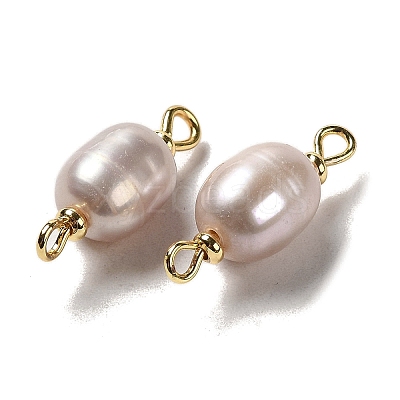 Natural Pearl Connector Charms FIND-C046-19A-G-1