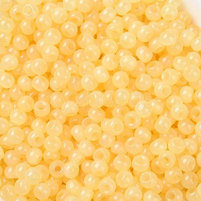 6/0 Imitation Jade Glass Seed Beads SEED-T006-04A-04-1