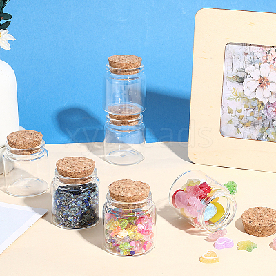 Glass Jar Glass Bottles Bead Containers AJEW-SP0003-91B-1