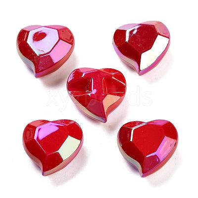 UV Plating Acrylic European Beads OACR-S142-06-1
