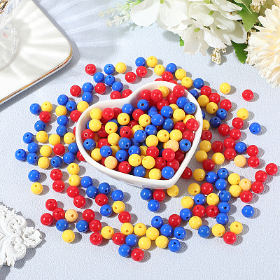 Opaque Acrylic Beads SACR-PA0001-04B-02-1