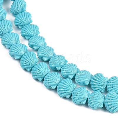 Synthetic Coral Dyed Carved Beads Strands X-CORA-K009-05A-08-1